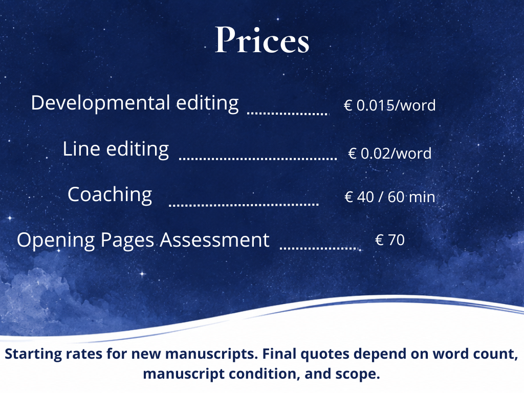 editing prices